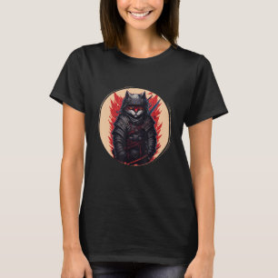 Japanese Samurai Ninja Cat T-Shirt