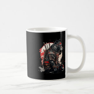 Japanese Samurai Ninja Dog Kawaii Tattoo Graphic  Coffee Mug