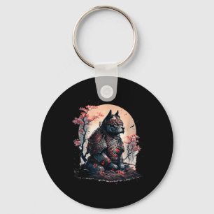 Japanese Samurai Ninja Dog Tattoo Graphic For Men  Keychain