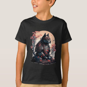 Japanese Samurai Ninja Dog Tattoo Graphic For Men T-Shirt