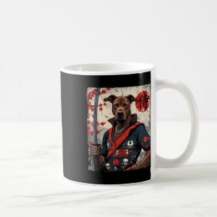 Japanese Samurai Pitbull Tattoo Kawaii Ukiyo-e Nin Coffee Mug