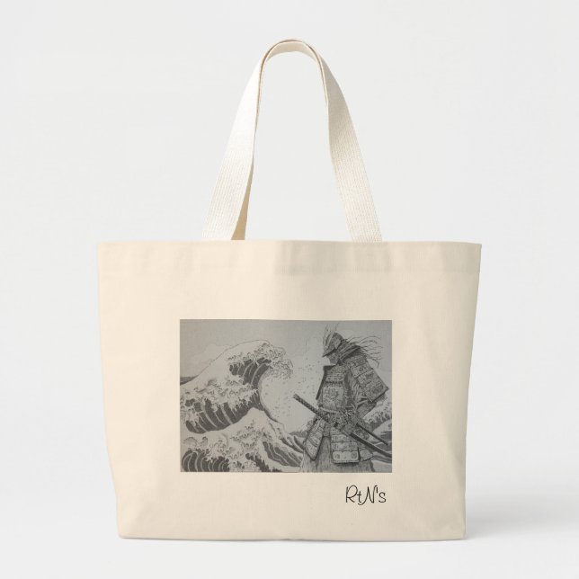 Japanese　Samurai&Ukiyoe tote bag (Front)