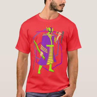 Japanese Samurai Vintage Fun Samurai Geisha Art Gr T-Shirt