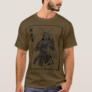 Japanese Samurai Warrior Drawn Minimalistic Japan  T-Shirt