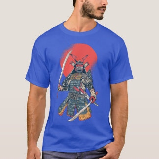 Japanese Samurai Warrior Illustration Sunset (2) T-Shirt