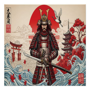Japanese Samurai Warrior Poster