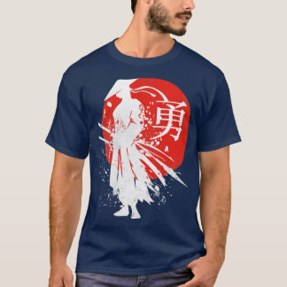 Japanese Samurai Warrior Retro Japan Calligraphy f T-Shirt