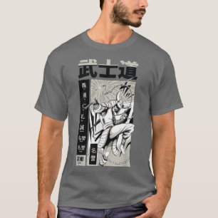 Japanese Samurai Warrior with Katana Sword Manga T-Shirt