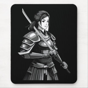 Japanese samurai warrior - woman mouse pad