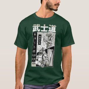 Japanese Samurai with Kanji Cool Japan Manga Comi T-Shirt