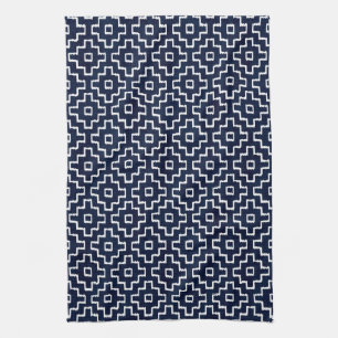 Japanese Sashiko Textured Pattern   Traditional Kitchen Towel