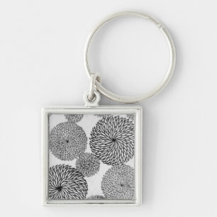 Japanese School's Chrysanthemums Keychain