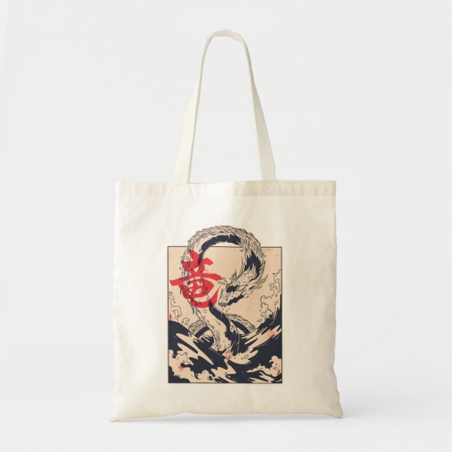 Japanese Sea Dragon Tote Bag (Front)