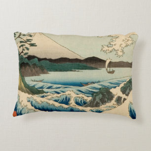 Japanese Sea of Satta Hiroshige Art Decorative Pillow