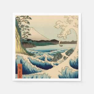 Japanese Sea of Satta Hiroshige Art  Napkin