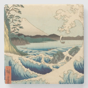 Japanese Sea of Satta Hiroshige Art Stone Coaster