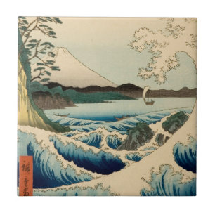 Japanese Sea of Satta Hiroshige Art Tile