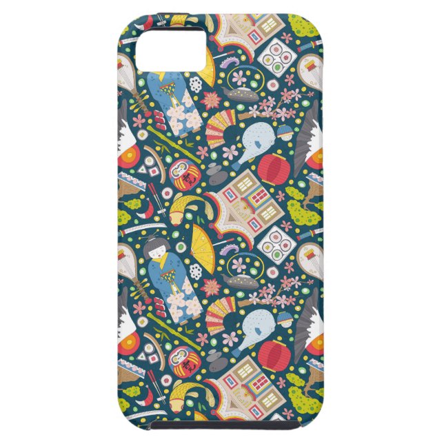 Japanese Seamless Pattern Case-Mate iPhone Case (Back)