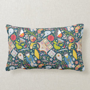 Japanese Seamless Pattern Lumbar Pillow
