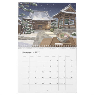 Japanese Seasonal Traditions Washi Art Calendar