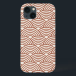 Japanese Seigaiha Wave Rust Terracotta iPhone 13 Case<br><div class="desc">Japanese Seigaiha Wave - Black and White - Pattern - Rust,  Earth Tones,  Terracotta.</div>