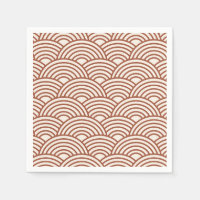 Japanese Seigaiha Wave Rust Terracotta