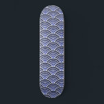 Japanese Seigaiha Waves Pattern Skateboard<br><div class="desc">Japanese Seigaiha Waves Pattern skateboard. Seigaiha literally means 'blue sea and waves'. It was used to illustrate seas and oceans on maps. The water and waves also symbolize power and resistance,  key elements of Japanese culture. 
Choose the deck type from the options menu.</div>