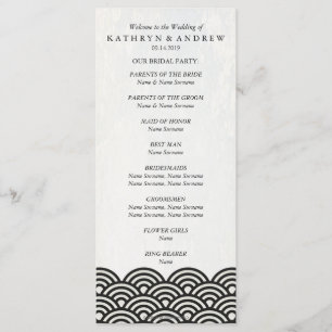 Japanese Seigaiha Waves Program/Order of Service Program