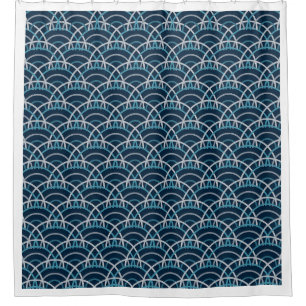 Japanese Seigaiha Waves Seamless Pattern