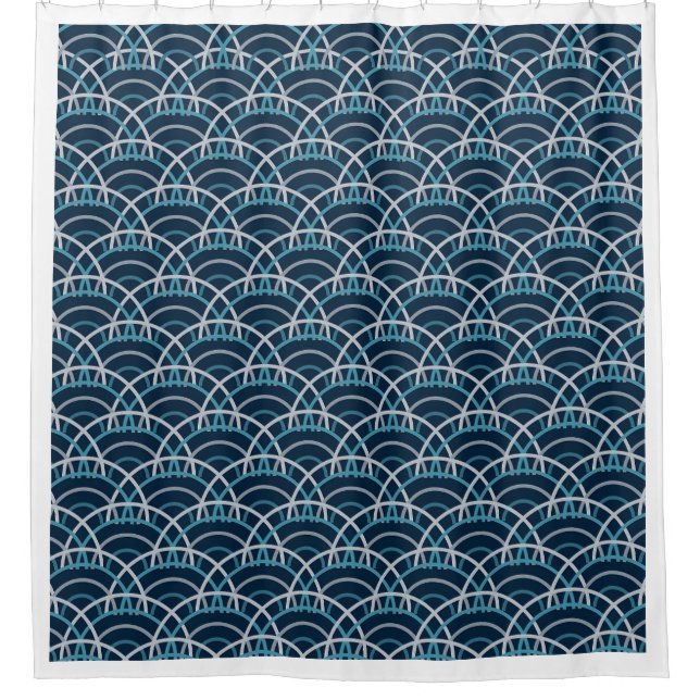 Japanese Seigaiha Waves Seamless Pattern (Front)