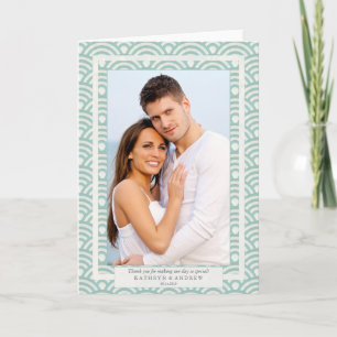 Japanese Seigaiha Wedding Thank You/Custom Text You Card