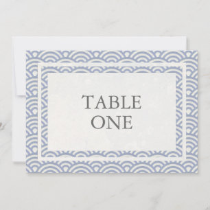 Japanese Seigha Stylized Waves Large Table Number