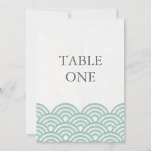 Japanese Seigha Stylized Waves Large Table Number