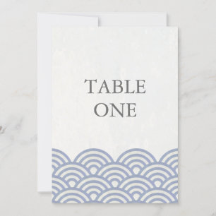Japanese Seigha Stylized Waves Large Table Number