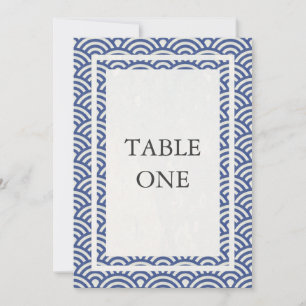 Japanese Seigha Stylized Waves Large Table Number