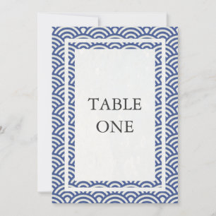 Japanese Seigha Stylized Waves Large Table Number