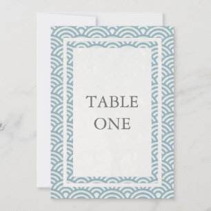 Japanese Seigha Stylized Waves Large Table Number