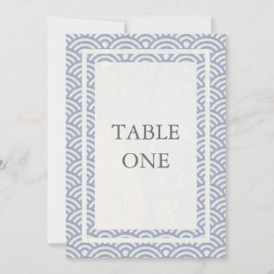 Japanese Seigha Stylized Waves Large Table Number