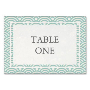 Japanese Seigha Stylized Waves Table Number