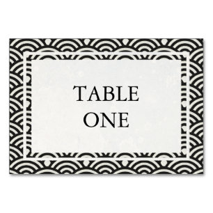 Japanese Seigha Stylized Waves Table Number
