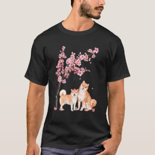 Japanese Shiba Inu Cherry Blossom Flower Sakura Tr T-Shirt