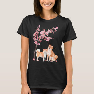 Japanese Shiba Inu Cherry Blossom Flower Sakura Tr T-Shirt