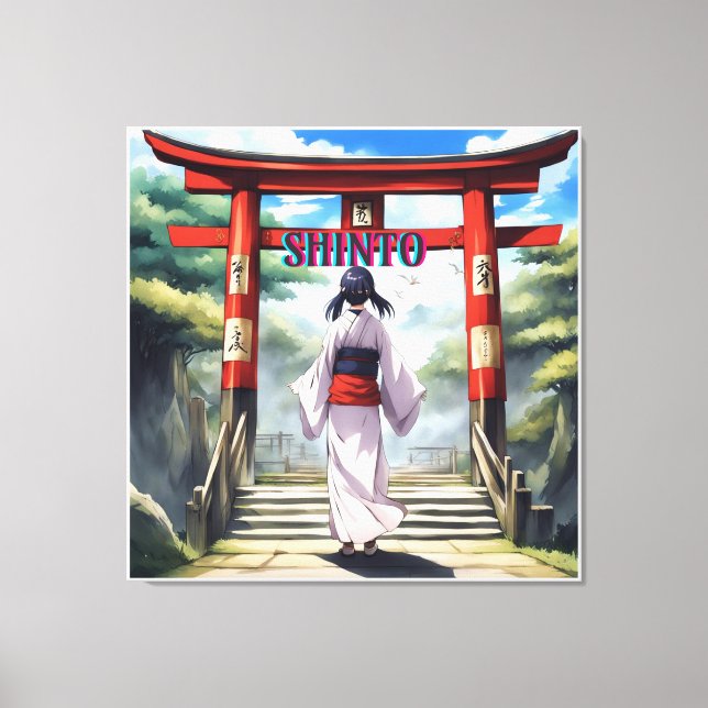 Japanese Shinto Religion Canvas Print (Front)