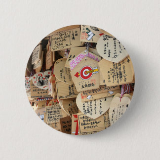 Japanese Shrine Wooden Dedications 2 Inch Round Button