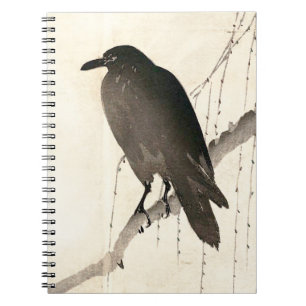 Japanese sketch of a raven notebook