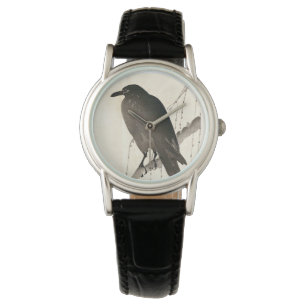 Japanese sketch of a raven watch