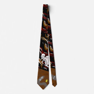 japanese skull & skull mole tie