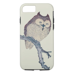 Japanese Sleeping Owl Night Artwork iPhone 8/7 Case