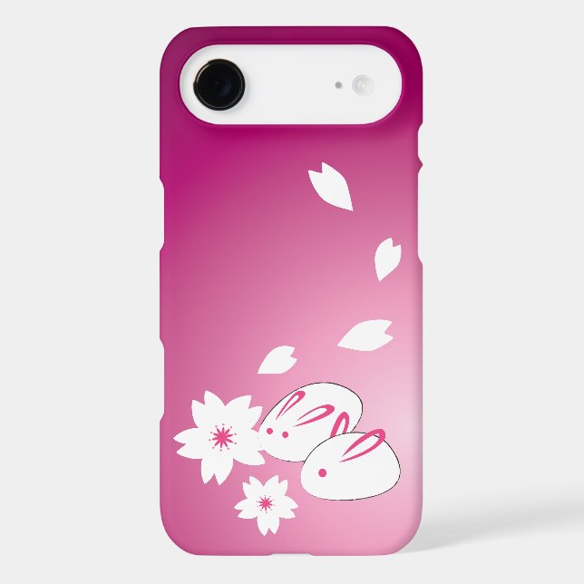 Japanese Snow Rabbits and Sakura Case-Mate iPhone Case (Back)