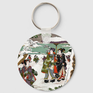 Japanese Snowscape Keychain